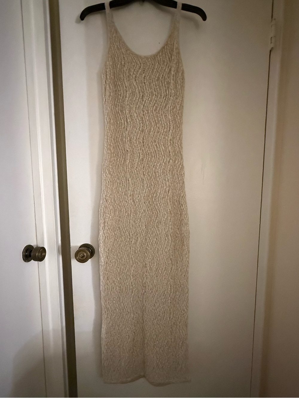 Assets of London Sleeveless Knit Maxi Dress in Beige